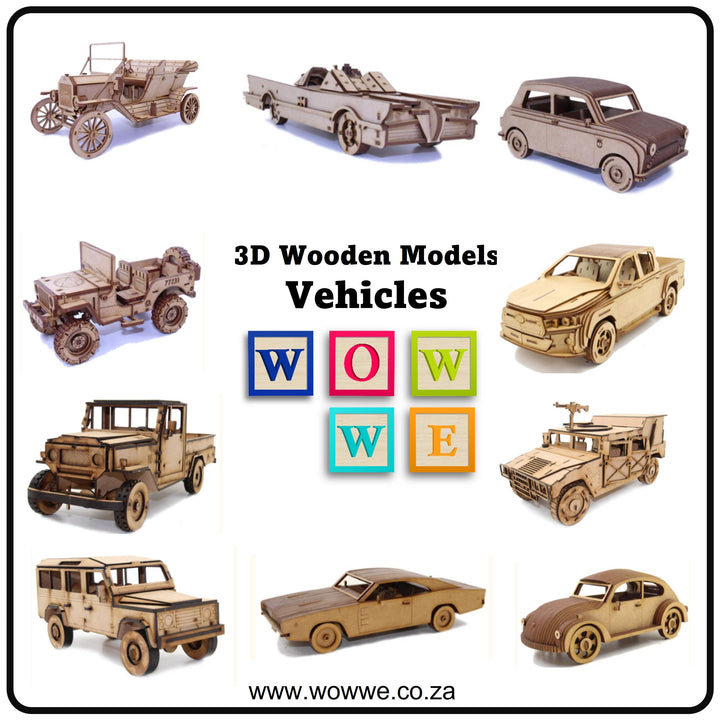 Vehicles - 3D Wooden Models