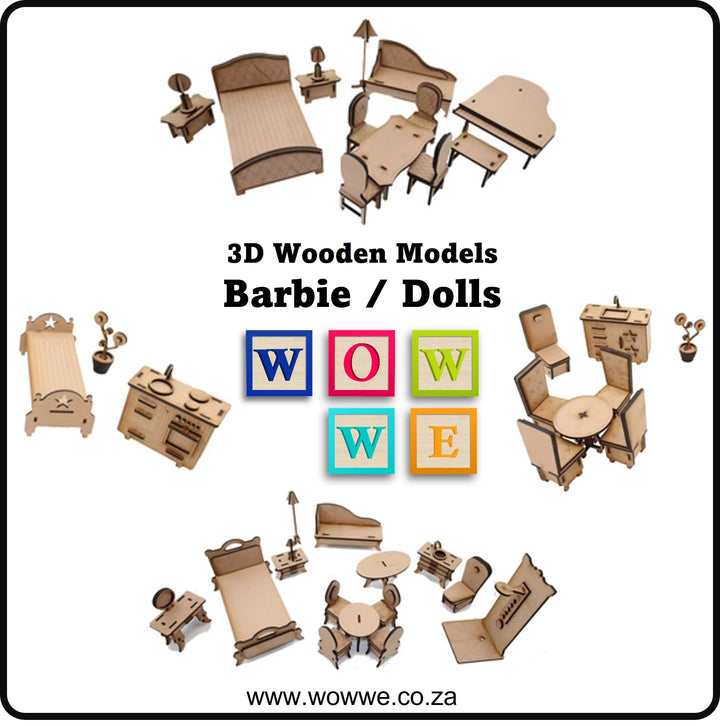 Wooden Barbie Doll Furniture & Kits | Wow We SA