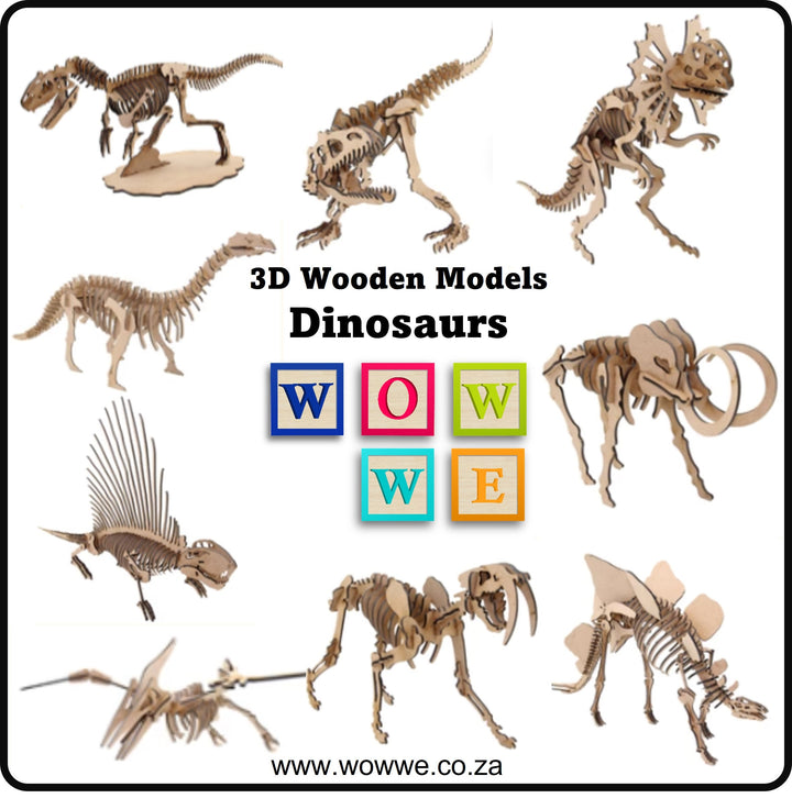 Wooden Dinosaur Puzzles & Models | Wow We SA