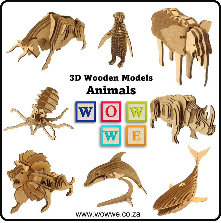Wooden Animal Model Kits & Puzzles | Wow We SA