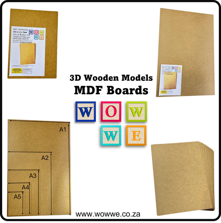 MDF Boards for Crafts & School Projects | Wow We SA