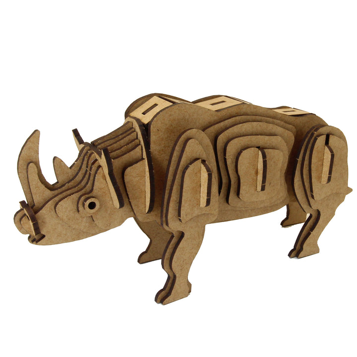 Rhinoceros 3D Wooden Model (WL_02)