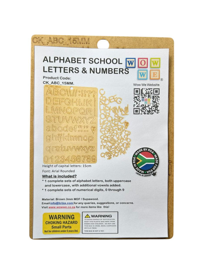 Alphabet School Letters and Numbers 15mm (SP_11_15MM)
