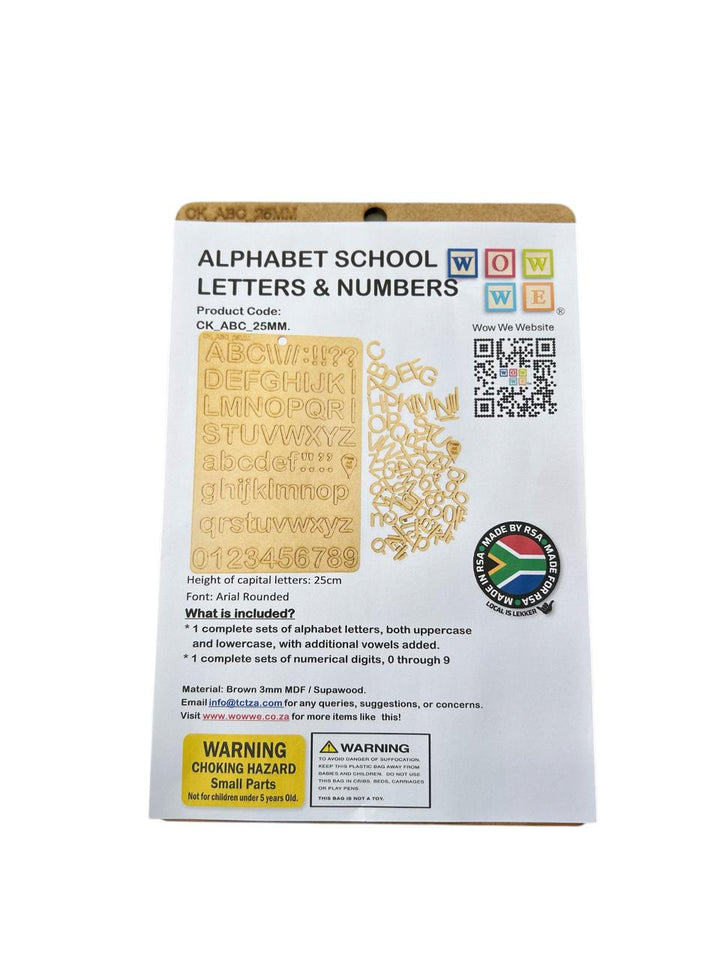 Alphabet School Letters and Numbers 25mm (SP_11_25MM)