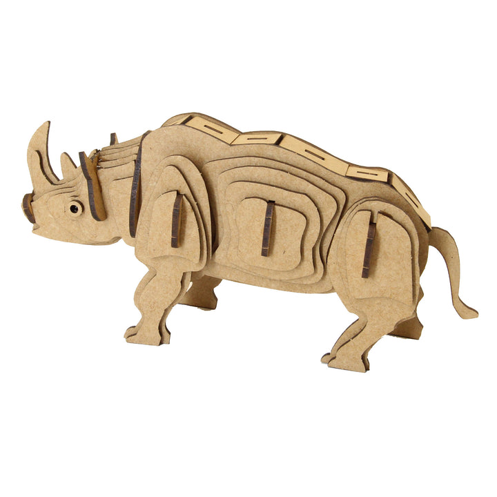 Rhinoceros 3D Wooden Model (WL_02)
