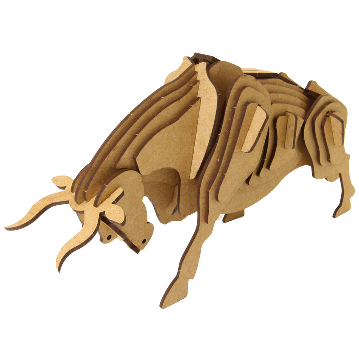 Bull 3D Wooden Model (WL_07)