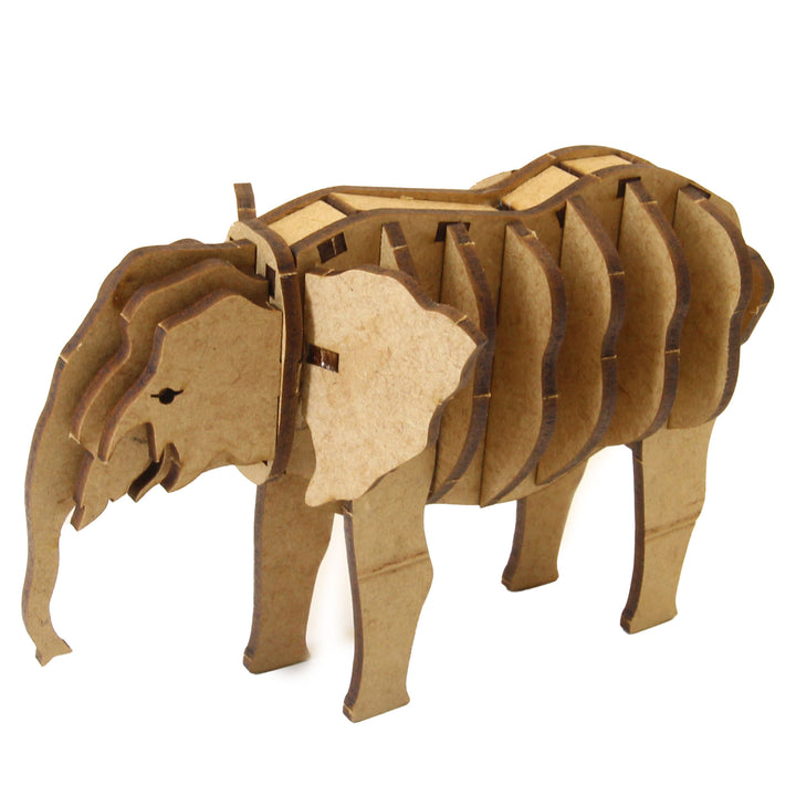 Elephant Calf 3D Wooden Model (WL_08)
