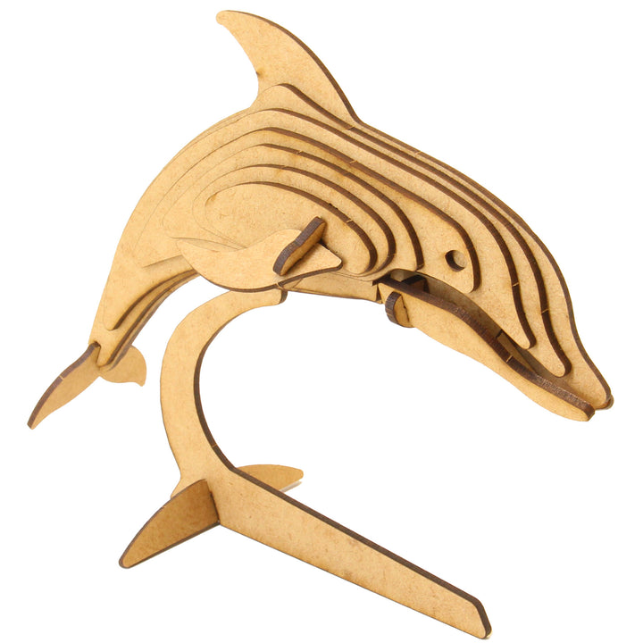 Dolphin 3D Wooden Model (WL_01)