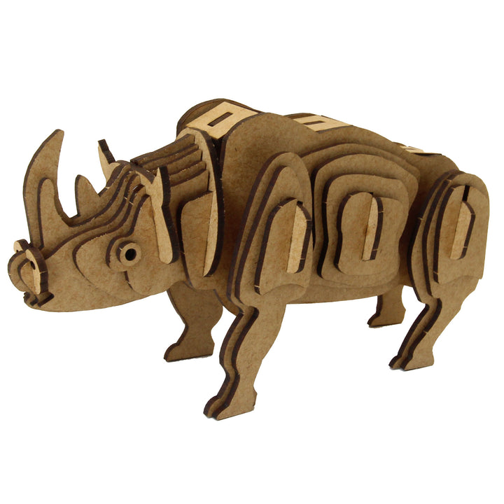 Rhinoceros 3D Wooden Model (WL_02)
