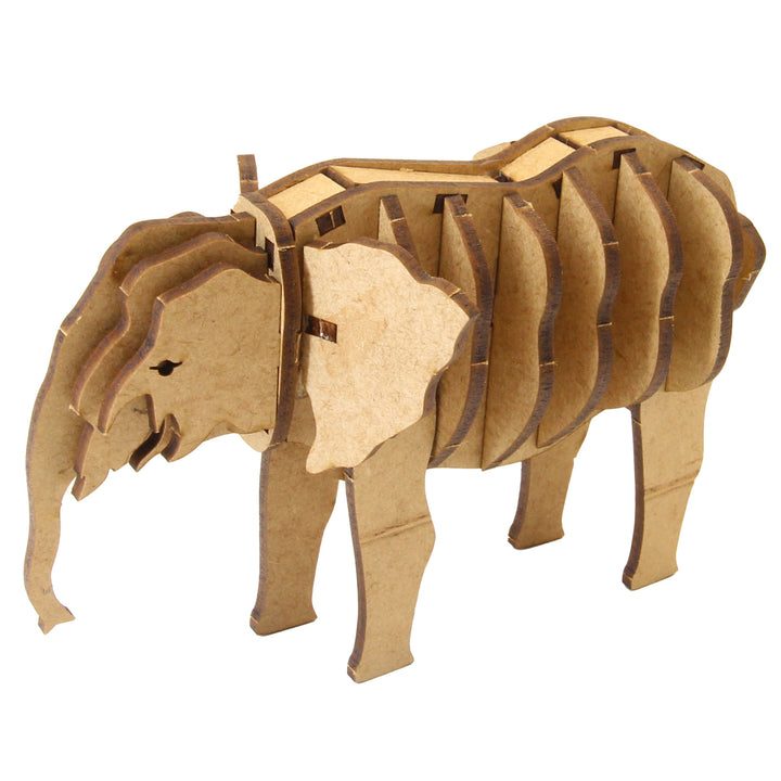 Elephant Calf 3D Wooden Model (WL_08)