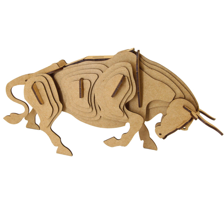 Bull 3D Wooden Model (WL_07)