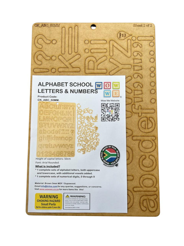 Alphabet School Letters and Numbers 50mm (SP_11_50MM)