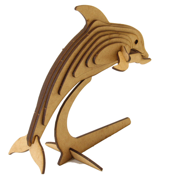 Dolphin 3D Wooden Model (WL_01)