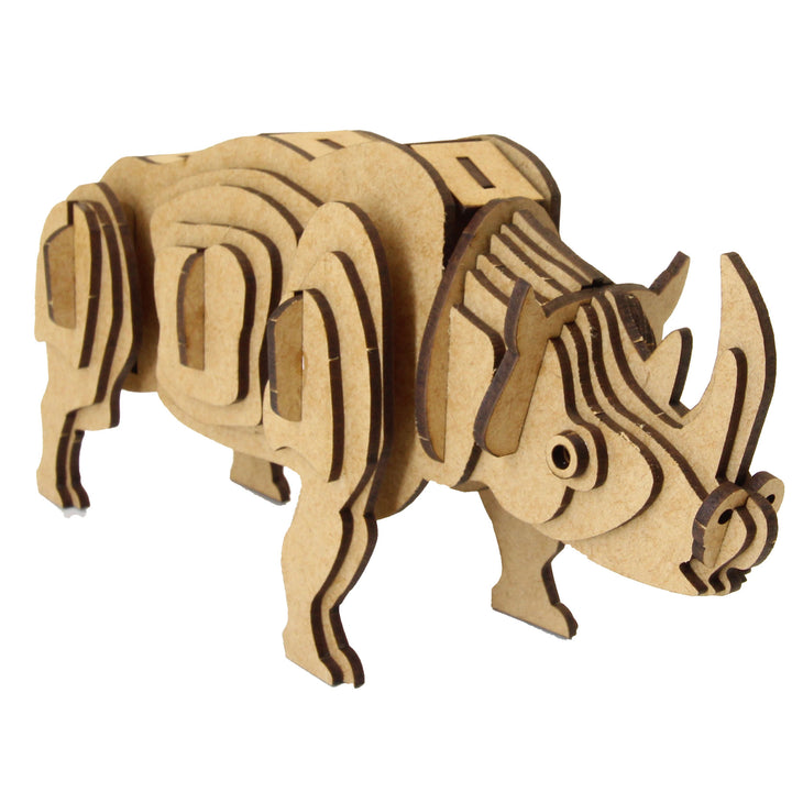 Rhinoceros 3D Wooden Model (WL_02)