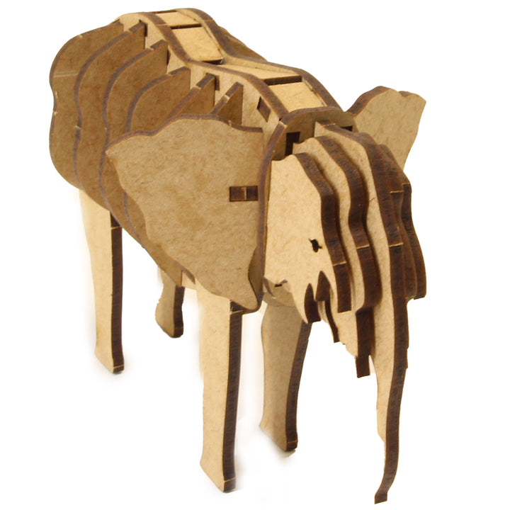 Elephant Calf 3D Wooden Model (WL_08)
