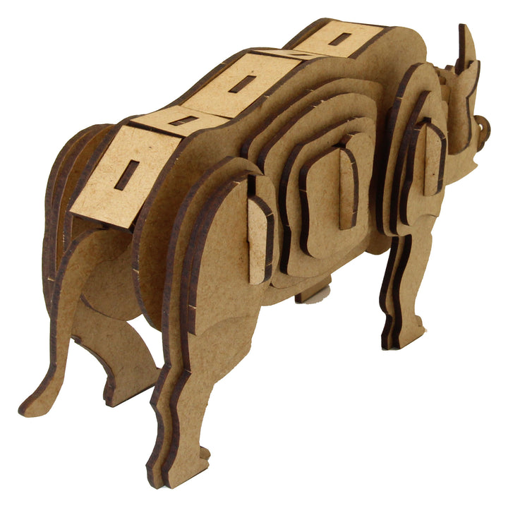 Rhinoceros 3D Wooden Model (WL_02)