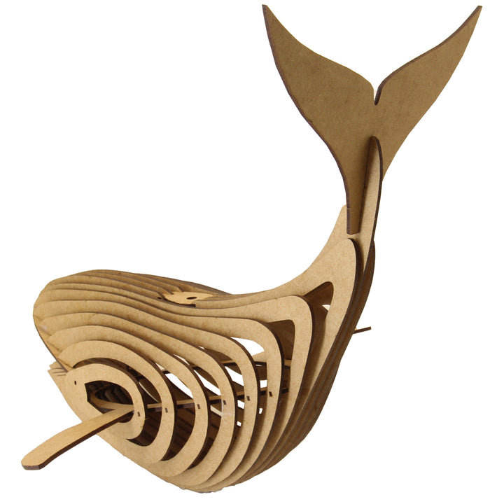 Whale 3D Wooden Model (WL_05)