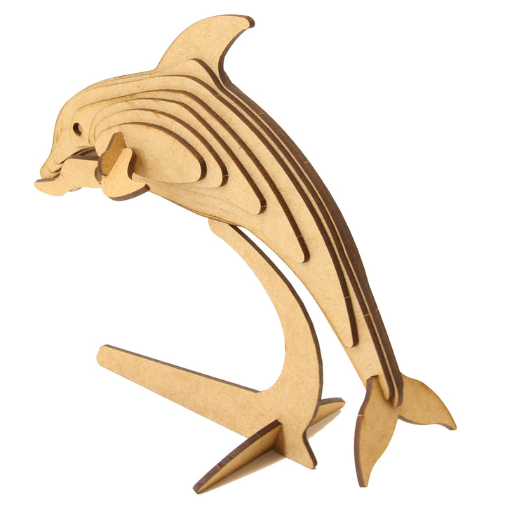 Dolphin 3D Wooden Model (WL_01)