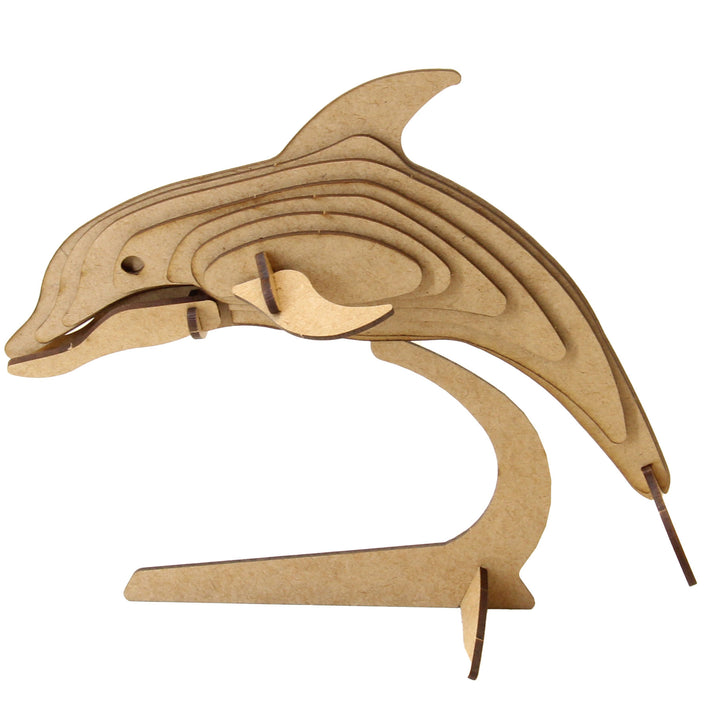 Dolphin 3D Wooden Model (WL_01)