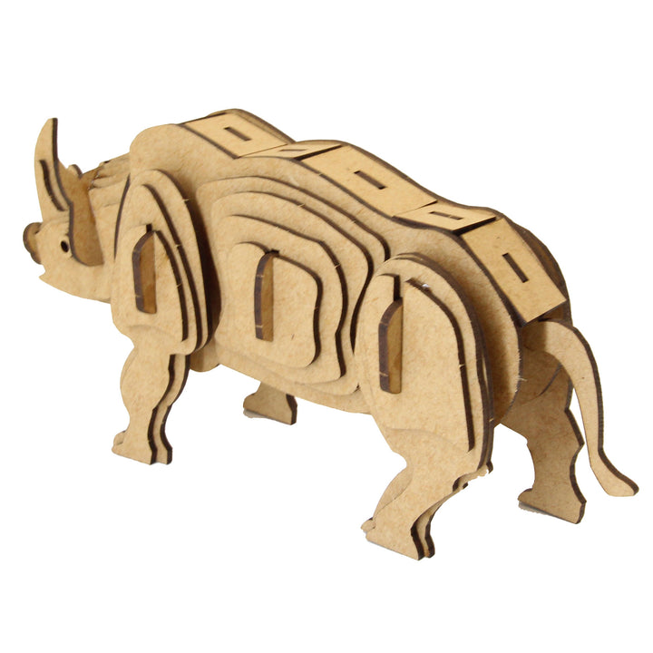 Rhinoceros 3D Wooden Model (WL_02)