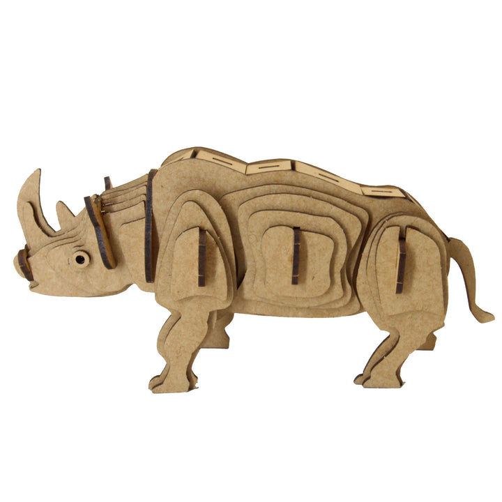 Rhinoceros 3D Wooden Model (WL_02)