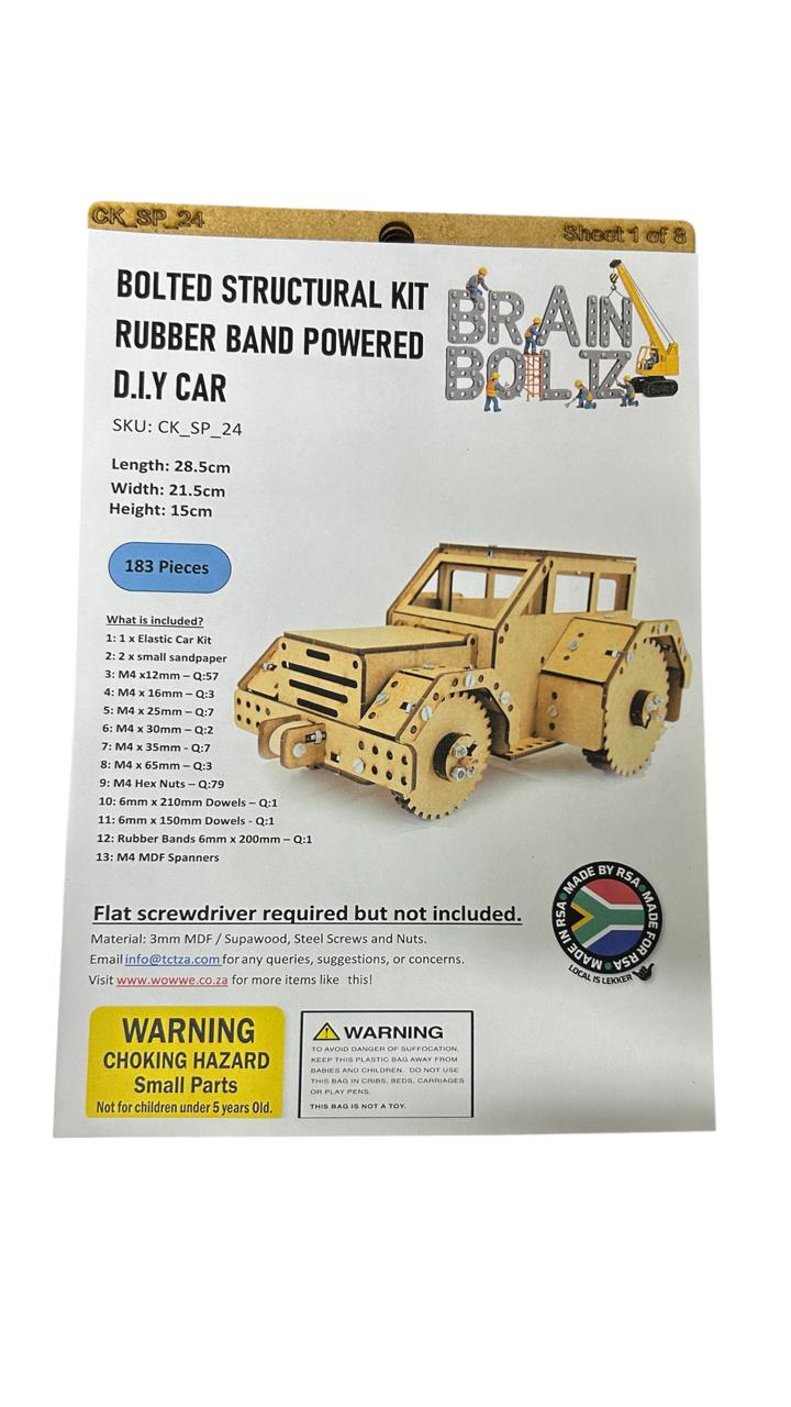 School Projects Kit | Rubber Band Powered Car (SP_24)
