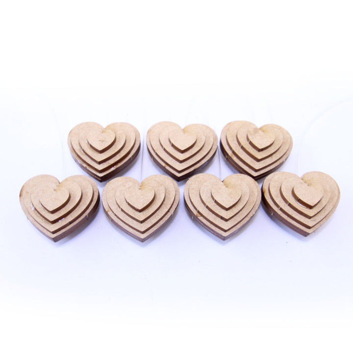 3D Wooden Hearts Set | Small