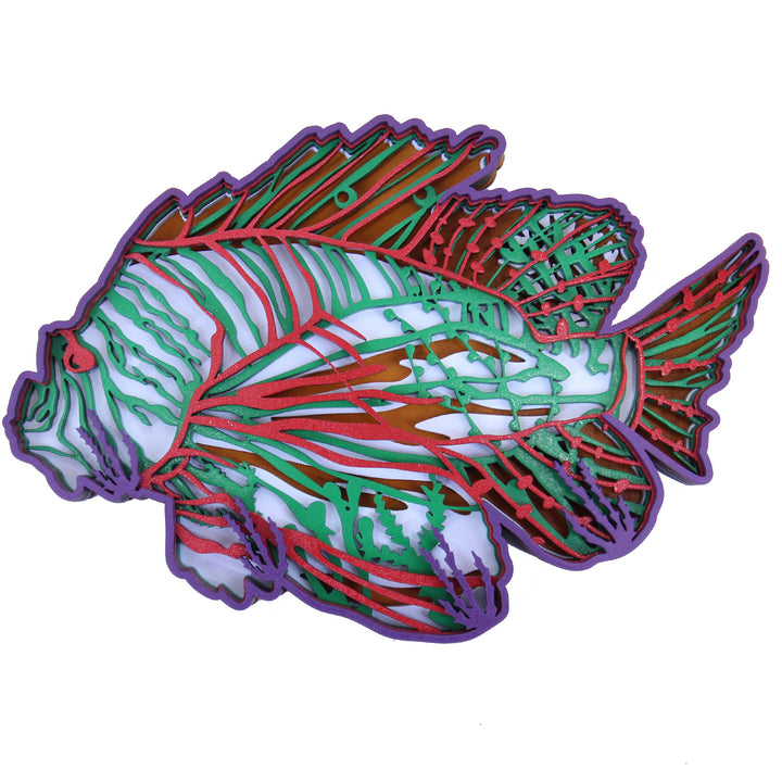 Wooden Multi Layered Paint Board | Lion Fish 1