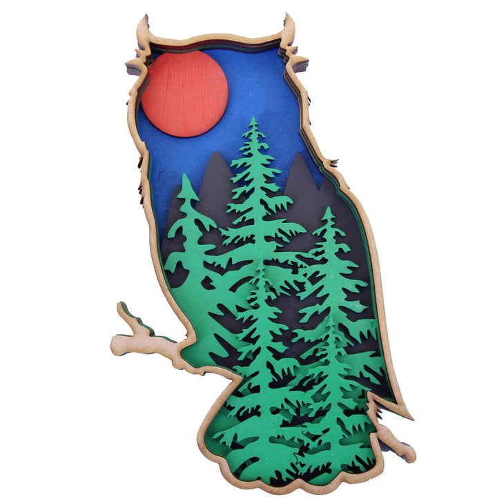 Wooden Multi Layered Paint Board | Owl