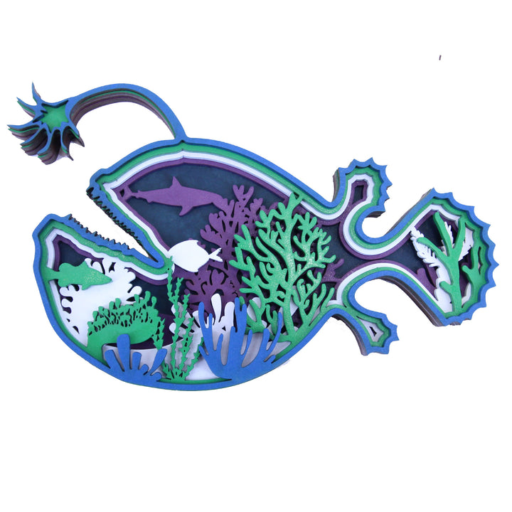 Wooden Multi Layered Paint Board | Angler Fish 1